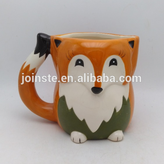 Funny raccoon shaped ceramic coffee mug
