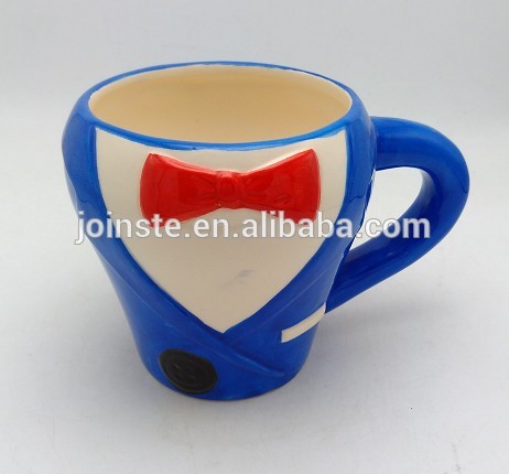 Blue cute shaped ceramic mug