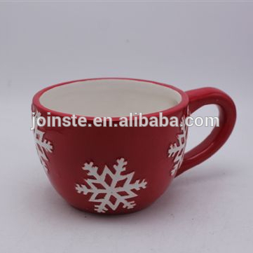 Customized mini Christmas snowflake ceramic coffee mug