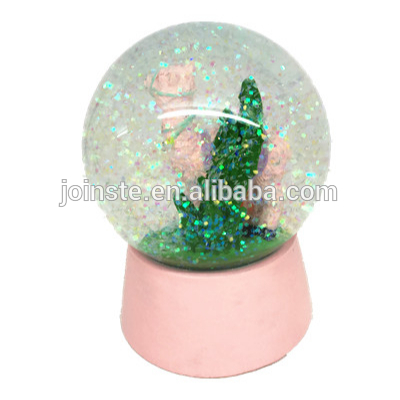 Alpaca glitter glass ball snow globes 80 -100 mm