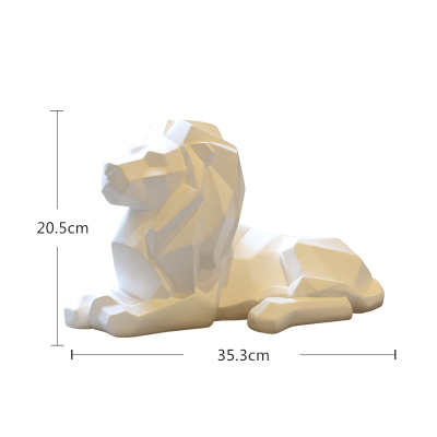 Geometric lion decorative figurine,poly resin Forest King statues
