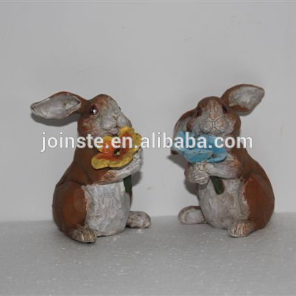 Custom resin rabbits ornament garden decoration outdoor