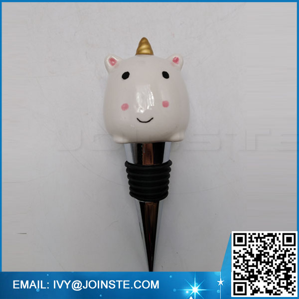 Ceramic unicorn wine stopper custom