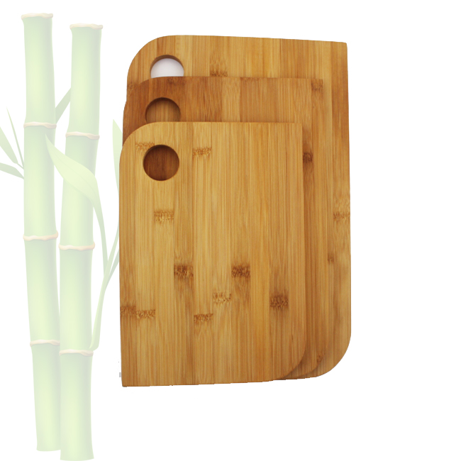 Bamboo Cutting Board Set of 3, Wooden Chopping Board Kitchen Cutting Board