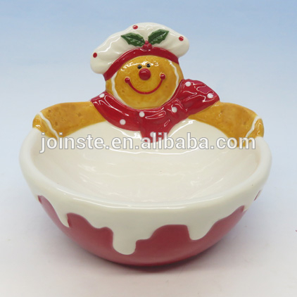 Custom gingerman hand painted ceramic bowl candy bowl salad bowl high quality