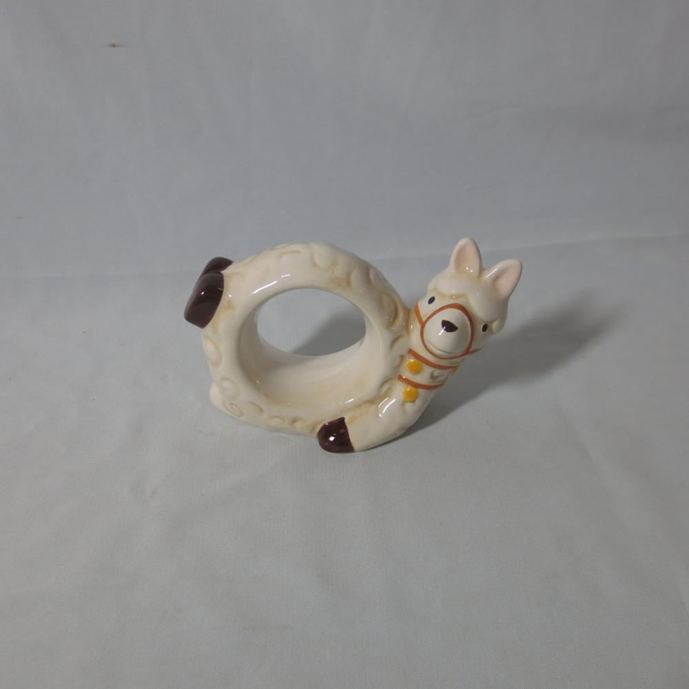 Custom Christmas Llama shape ceramic napkin holder for restaurant or home Christmas decoration