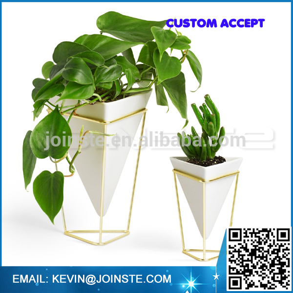 Desktop Planter Vase & Geometric Container – Great For Succulent Plants, Air Plant, Mini Cactus, Faux Plants and More