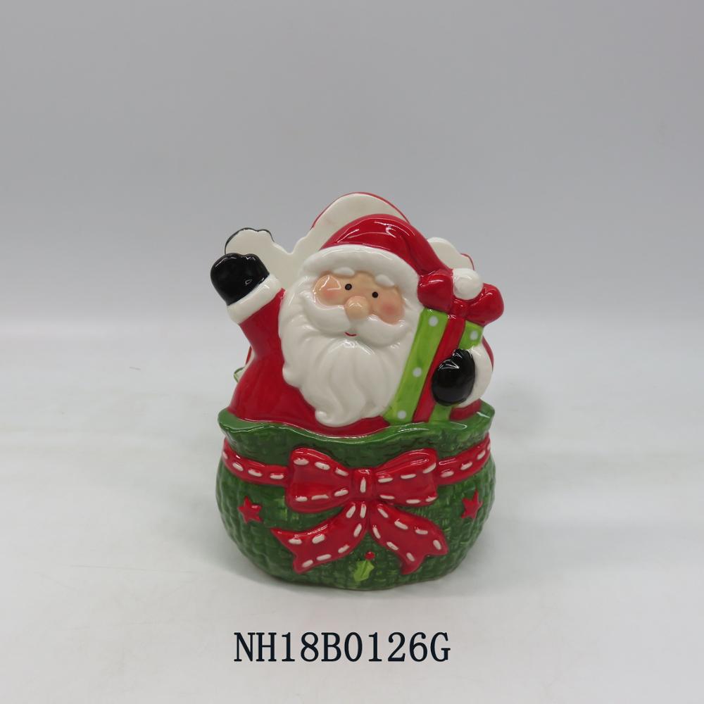 Christmas Decorative Santa Claus Head Ceramic napkin holder