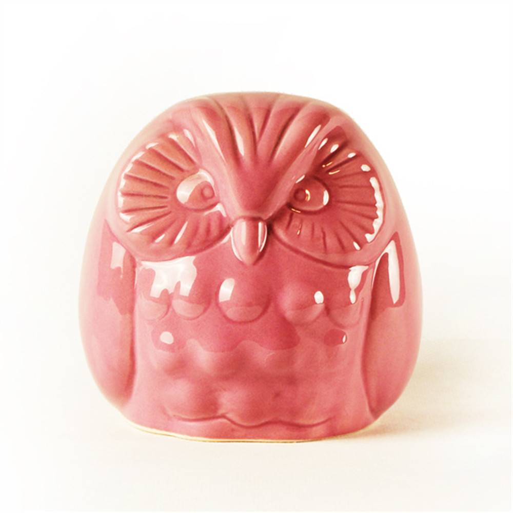 Wholesale owl coin bank ceramic money coin bank  three color