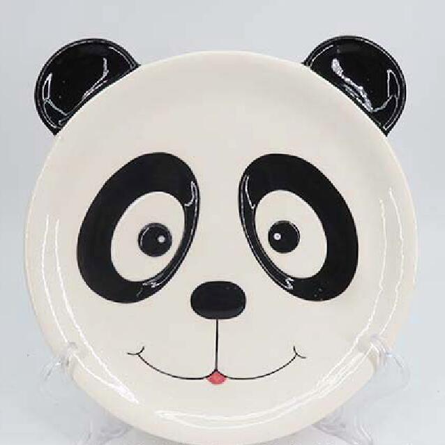 Custom Ceramic Panda Plate,Bearcat Dishes,Panda platter