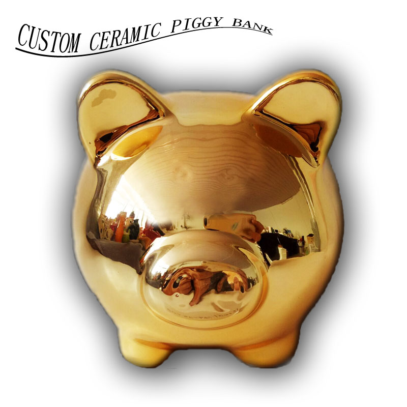 Custom Pig piggy bank,the year of pig gift money boxes,ceramic swine coin banks