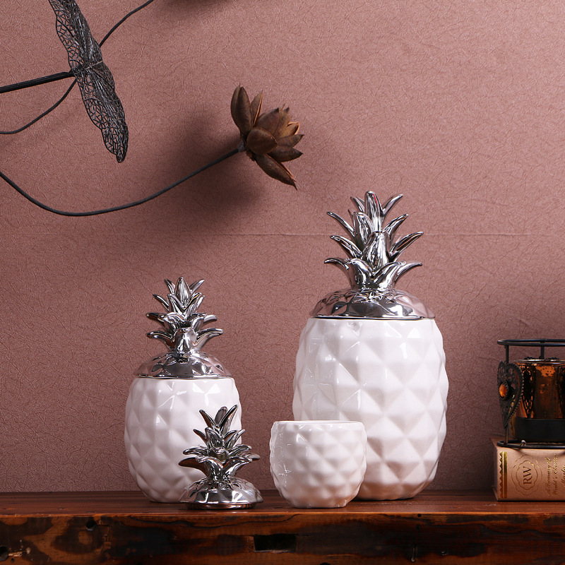 Ceramic spice jar, large ceramic jar,ceramic pineapple sugar jar