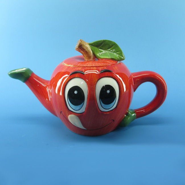 Custom Made Ceramic Tea pot set, Apple Shape Teapot