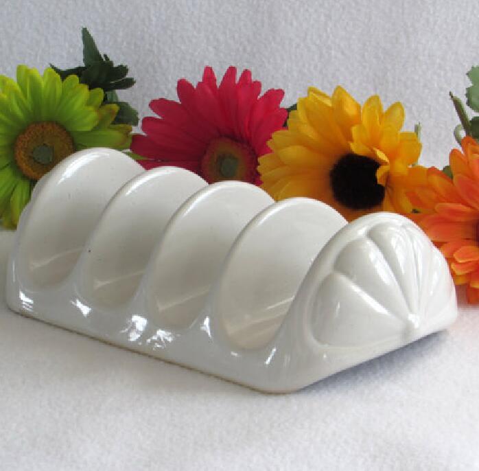 < Custom accepted> Ceramic taco holder,white ceramic taco holder,unique ceramic taco shell holder