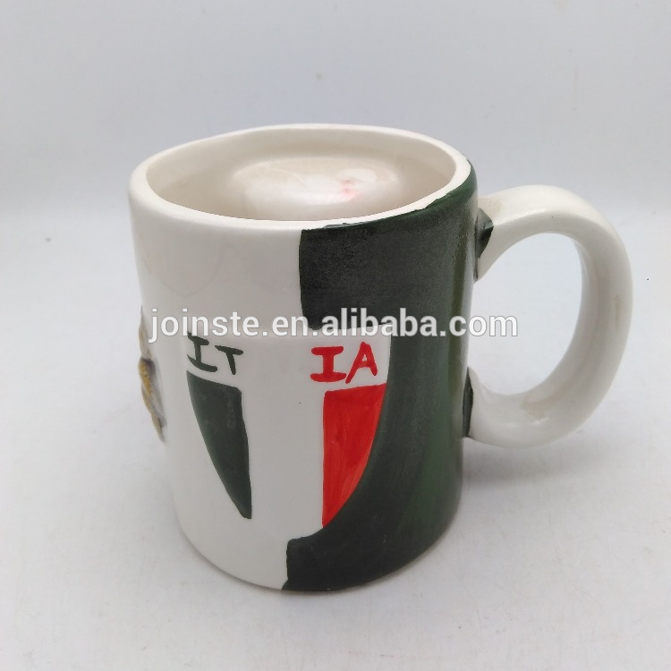 Standard black and white ceramic mug