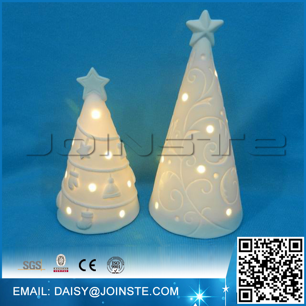 Different sizes Yellow light LED xmas tree blank christmas ornament