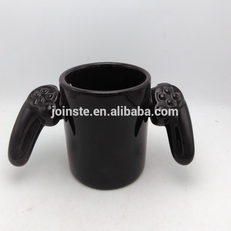 Customized black ceramic coffee mug