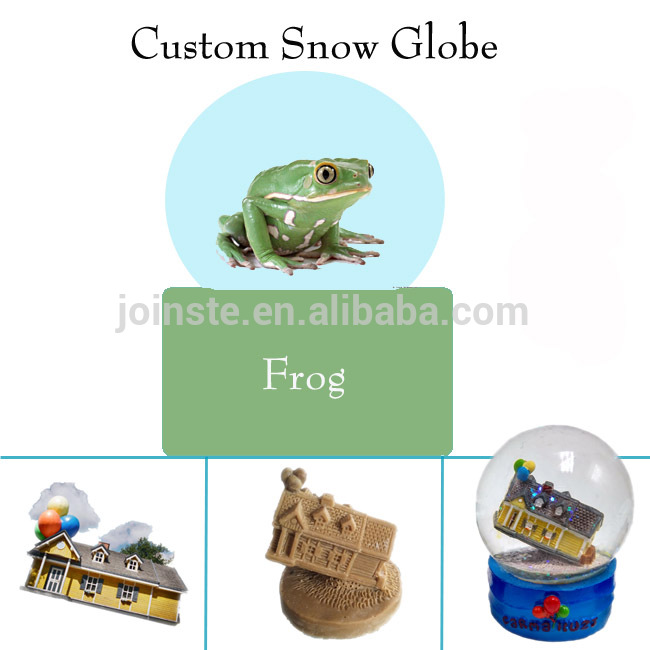 Custom Frog snow globe Water globe, Resin Frog figurine