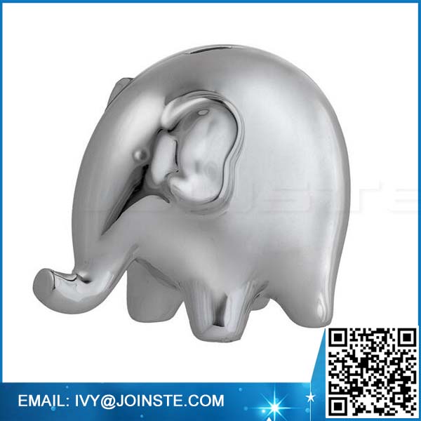 Ceramic elephant shape coin bank wholesale high quality money bank