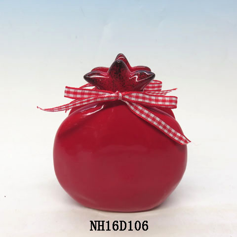 Napkin Holder Ceramic – Red Pomegranate Design, Custom accept