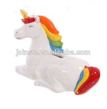 Cute Rainbow Unicorn kneeling save money boxes