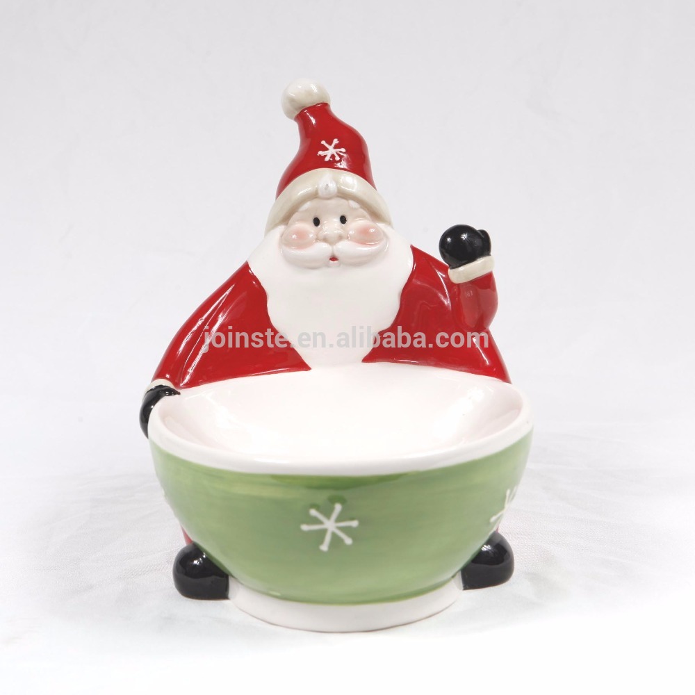 Christmas decor ceramic soup bowl