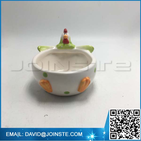 wholesales ceramic easter chicken cream bowl