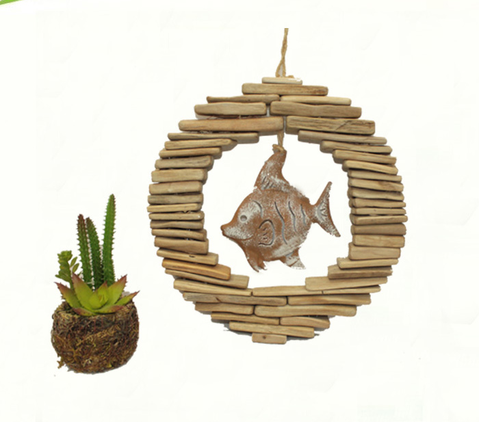 Wooden sea fish garland fish wall decorations