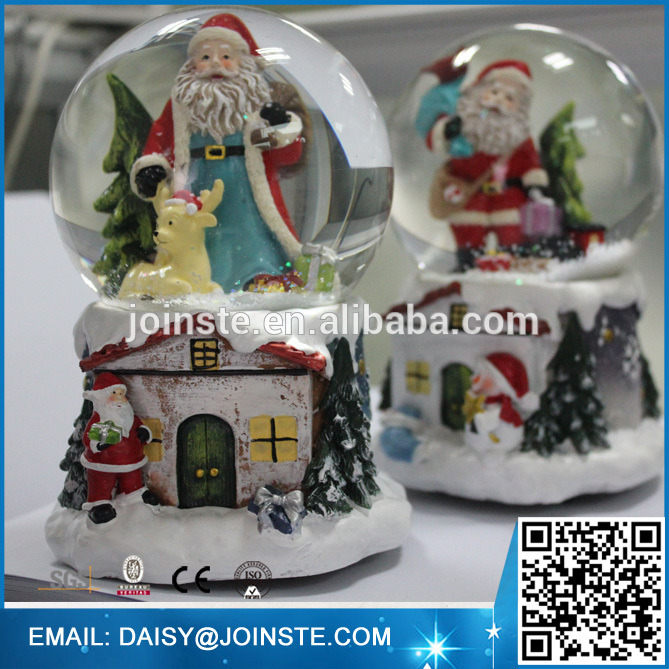 100mm unique christmas snow globes with music