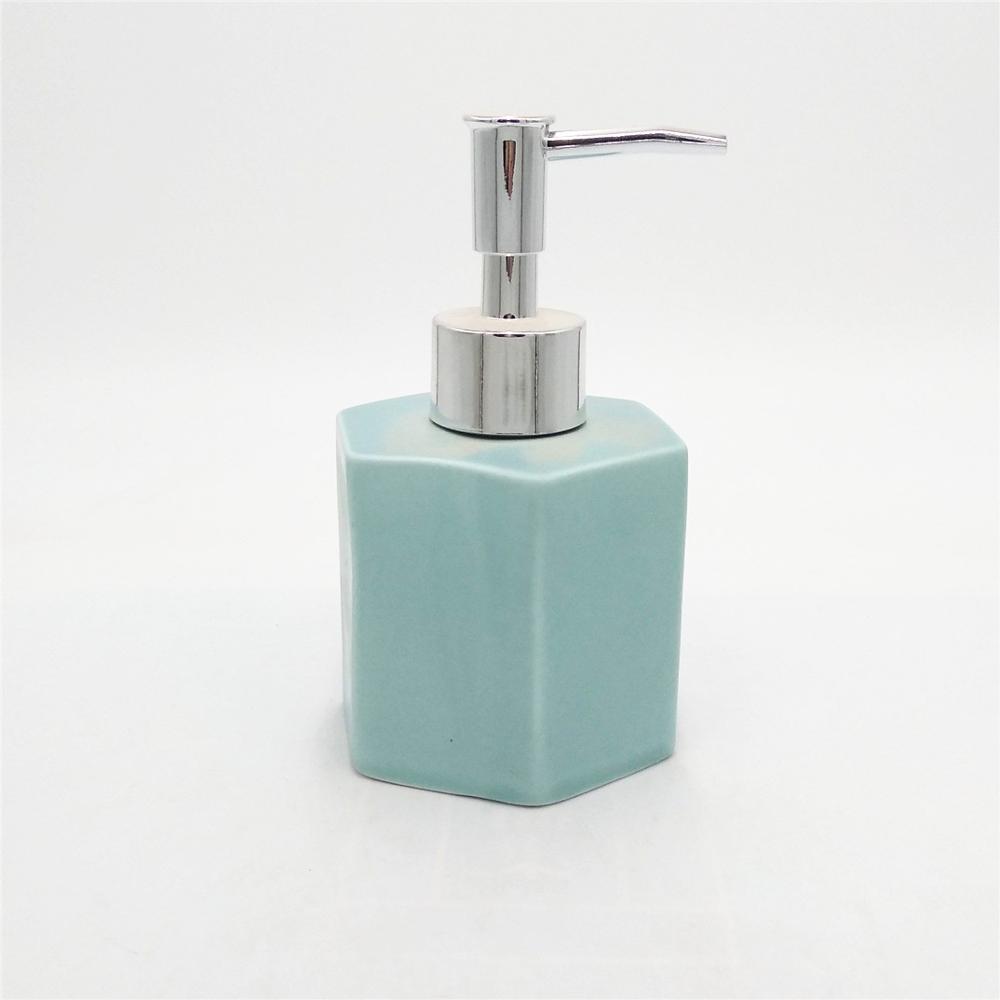 Glaze Ceramic Accessories Collection Tall Lotion Soap Pump dispenser
