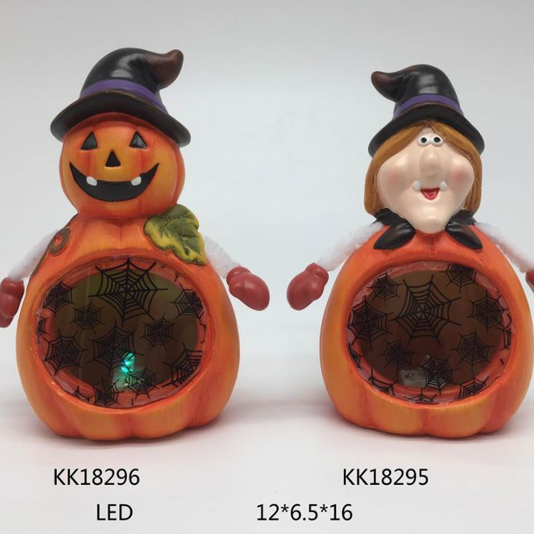 Audit Factory Halloween decoration LED light ceramic Pumpkin