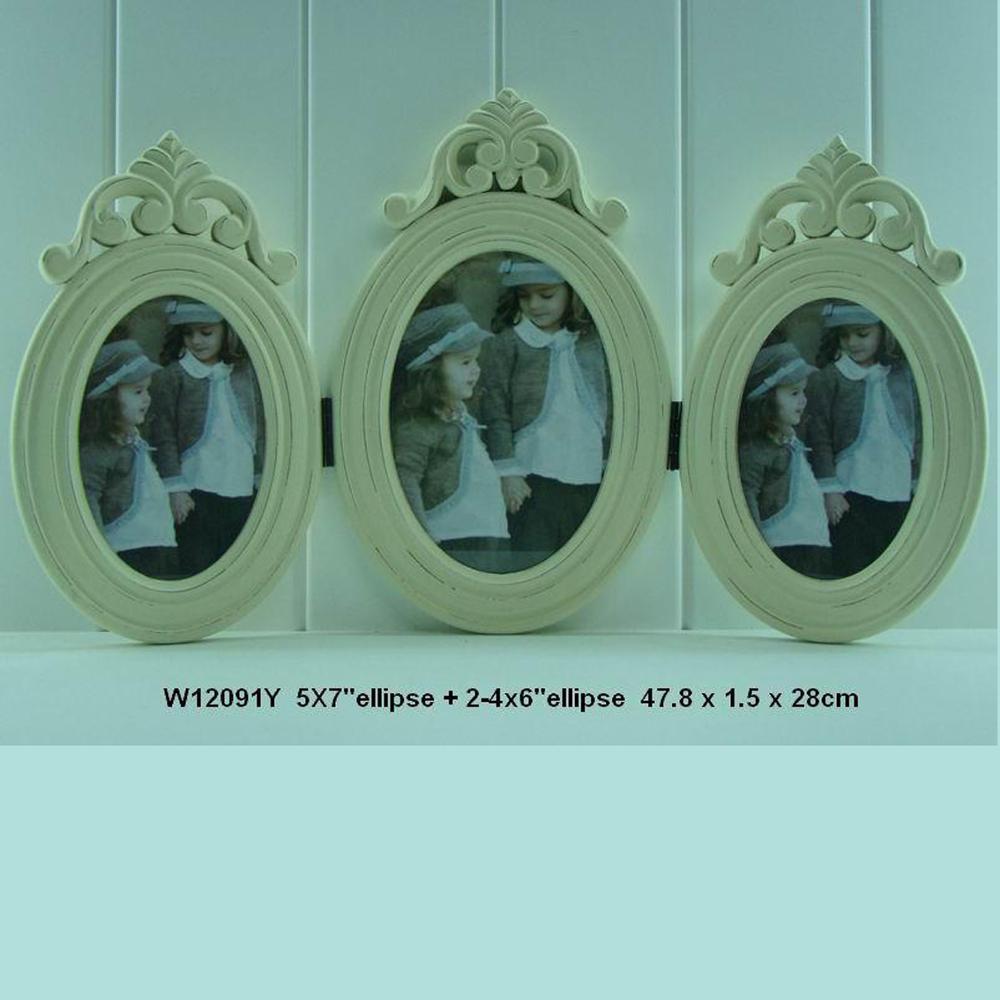 European Style Oval White Bowknot Wedding Photo Frame Bridal Favor Picture Frame Decoration