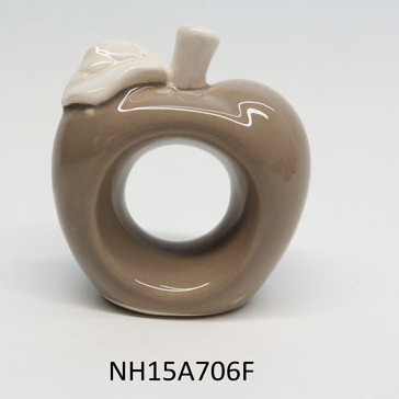 Hand painted Ceramic Napkin Rings,wholesale apple shape napkin rings