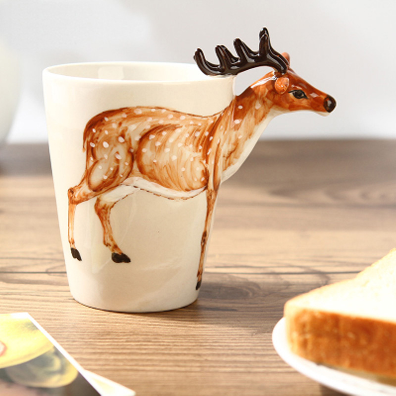 Custom Ceramic Sika Deer Mugs,Ceramic Sika Deer Mugs,Sika Deer Coffee Cups
