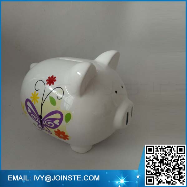Ceramic animal shaped money saving box coin bank for sale