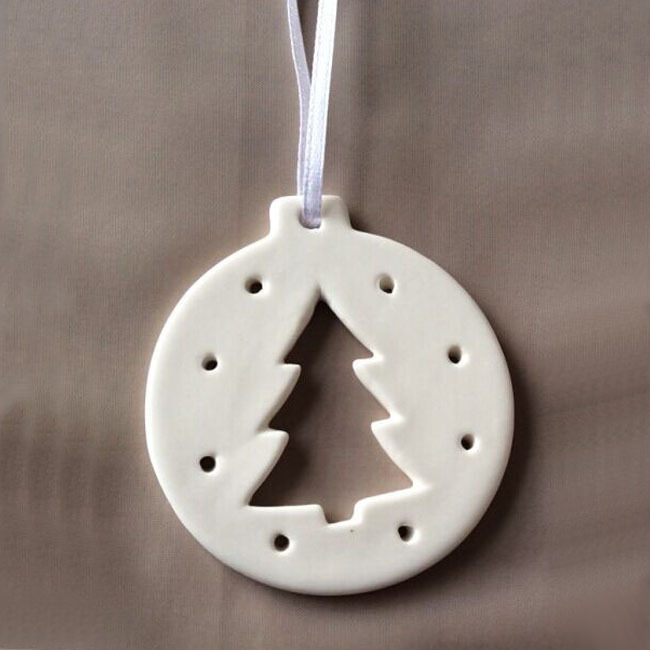 Custom made Hanging ornament Decoration For Christmas, Ceramic,  Christmas tree