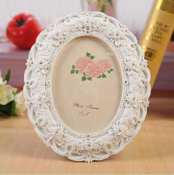 New classical wedding resin photo frame for sale oval shape picture frame