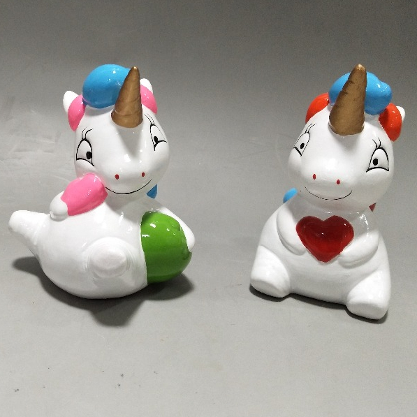ceramic 3D unicorn,ceramic little pony,custom ceramic decors