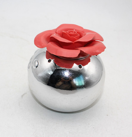 Elegant ceramic rose top perfume bottles