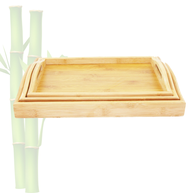 Bamboo serving tray set,Wood serving tray set