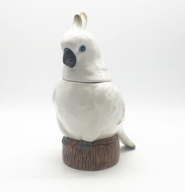 ceramic parrot shaped jar,parrot shaped containers,ceramic parrot cookie jar