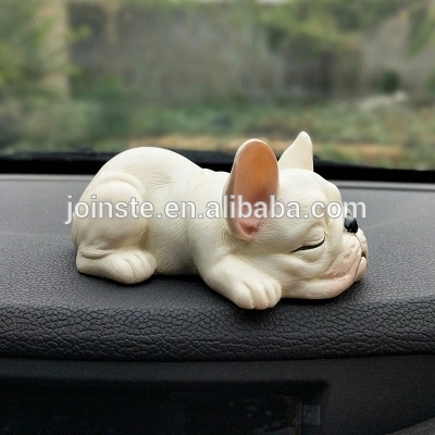 Car decor sleeping bulldog figurine,american bulldog statues,small resin animal resin crafts