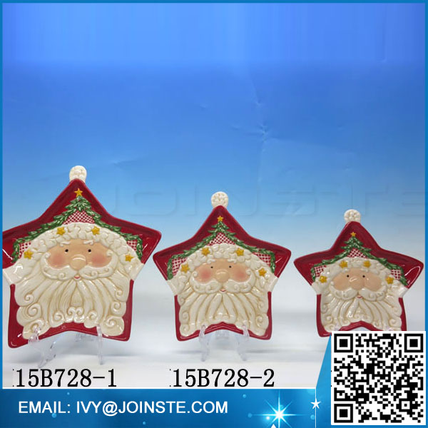Wholesale restaurant dishes for Christmas ceramic dinner plate dishes