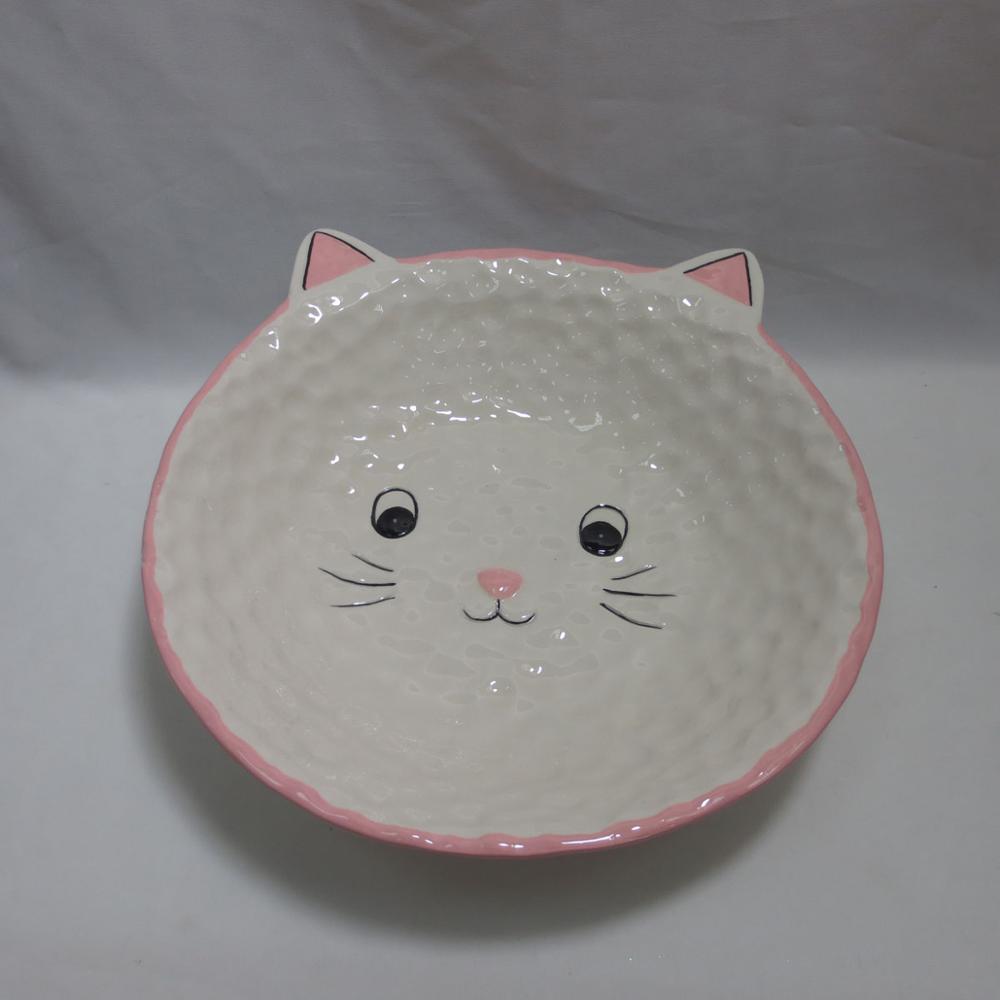 Cat Ceramic cat bowl pet cat ears , Kitty Shape Bowl