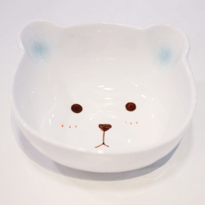 Custom bear shape ceramic bowl soup bowl rice bowl for kids