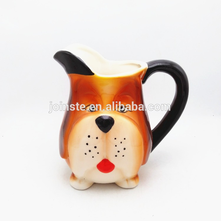 Novelty Gift Idea 3D Life Funny ceramic pug creamer