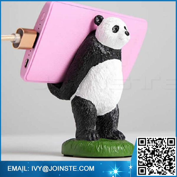Resin cell phone holder panda shaped holder for cell phone