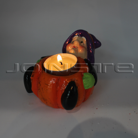 Halloween ceramic decoration pumpkin,witches candle jar