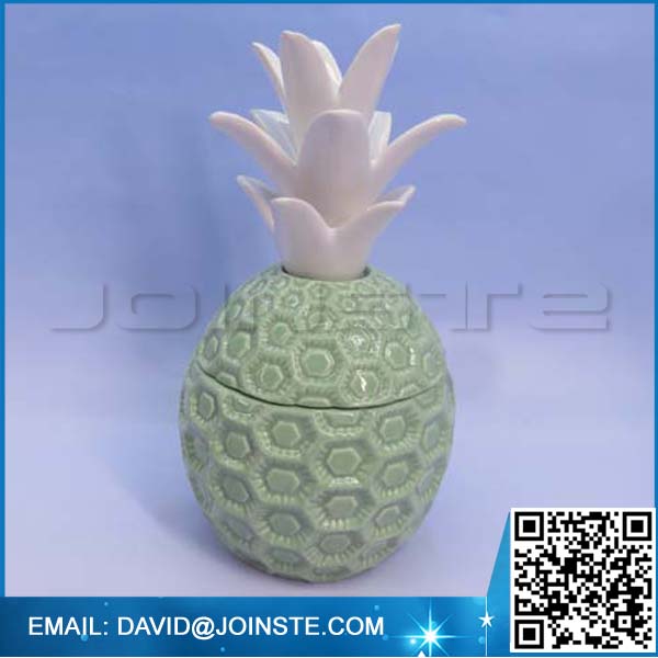 custom pineapple jar, Ceramic Pineapple Jars with Lid