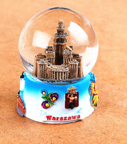 Customize warszawa  souvenirs gift snow globe